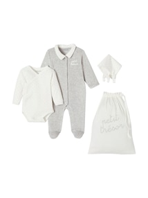 Bio-Kollektion: 6-teiliges Geschenk-Set für Neugeborene mit Recycling-Polyester