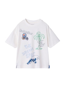 T-Shirt mit Surfer-Print Jungen mit Recycling-Baumwolle