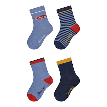 4er-Pack Socken Auto Ringel