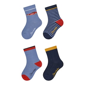 4er-Pack Socken Auto Ringel