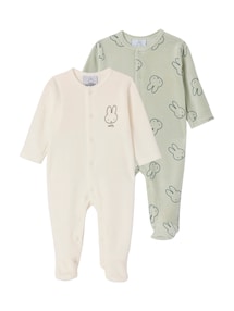 2er-Set Baby Samt-Schlafanzüge HASE MIFFY