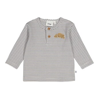 Henley-Shirt langarm Croissant Ringel