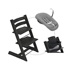 Produkt Bundle Treppenhochstuhl Eiche inkl. Newbornset Deep Grey & Babyset