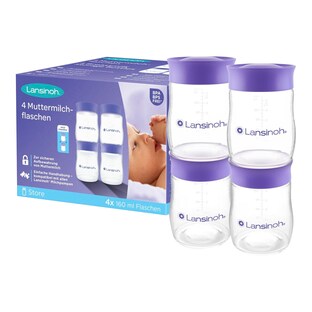 4er-Pack Babyflaschen für Muttermilch, Weithals, 160 ml