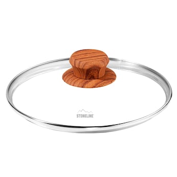 STONELINE Back to Nature Glasdeckel 28 cm | Holzoptik