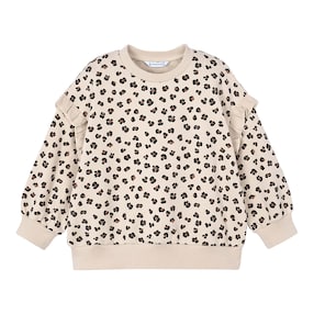 Sweatshirt Leoprint Rüschen