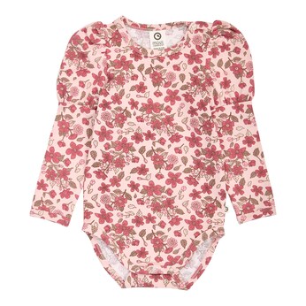 Body langarm mit Puffärmel Blumen