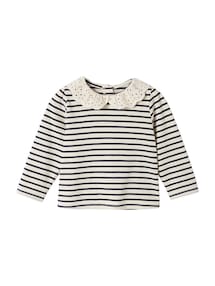 Baby Shirt mit besticktem Kragen