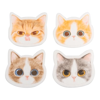 Glasuntersetzer „Katzen“, 4 Stück