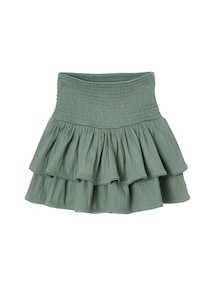 Mädchen Volantrock mit gesmokter Taille