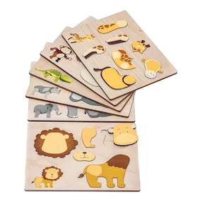 Magnetpuzzle Wildtiere 6er Set