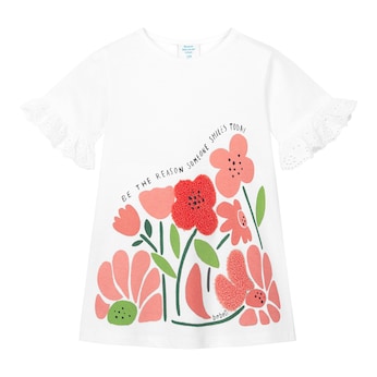 Kleid kurzarm Blumen
