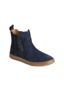 Mädchen Leder-Boots mit Reißverschluss