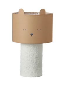 Nachttischlampe BÄR mit Teddyfleece-Fuß, Kinderzimmer