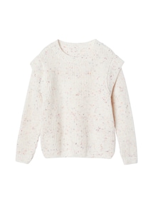 Mädchen Pullover aus meliertem Strick