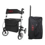 Leichtgewicht-Rollator Premium, Aluminium AT51006 + Transporttasche mit Rollen