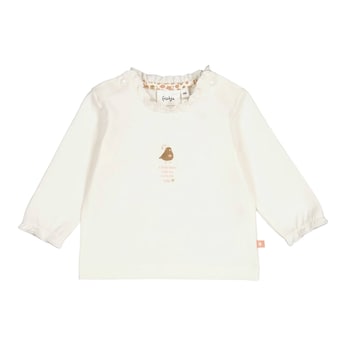 Shirt langarm Vogel Rüschen