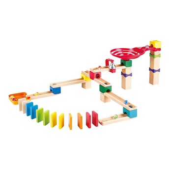 Murmelbahn mit Domino zweispurig