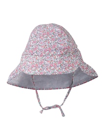 Geblümter Baby UV-Sonnenhut mit Nackenschutz