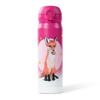 AWAVE  Die Schule der Magischen Tiere Trinkflasche 380 ml Edelstahl | Beerenrot, Rabbat