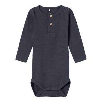 Henley-Body langarm Rippqualität