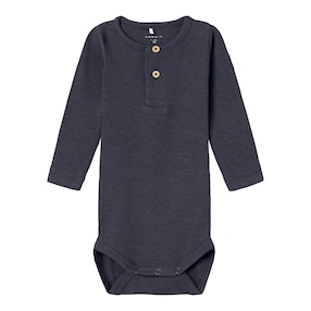 Henley-Body langarm Rippqualität