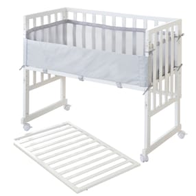 Stuben- & Beistellbett 3in1 mit Barriere  roba Style grau 