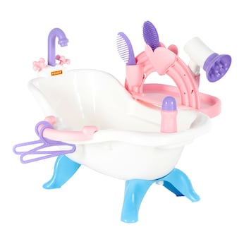 Puppenbadewanne mit Zubehör 8-tlg.