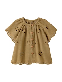 Baby Bluse mit Lochstickerei