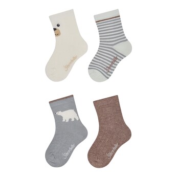 4er-Pack Socken Eisbär Ringel