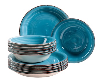 Teller-Set, Steingut Lumaca