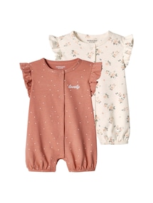 2er-Pack Mädchen Baby Overalls