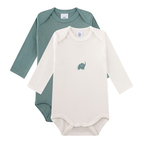 2er-Pack Bodys langarm Elefant
