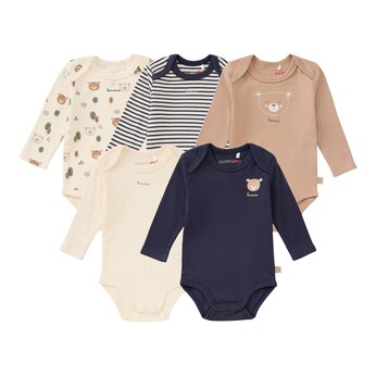 5er-Pack Bodys langarm Tiny Forest