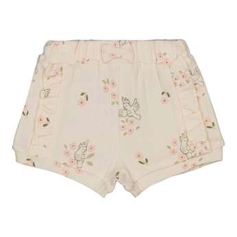 Ajour-Shorts Papageien Blumen Rüschen