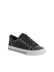 Kinder Stoff-Sneakers im Vintage-Look mit Reißverschluss