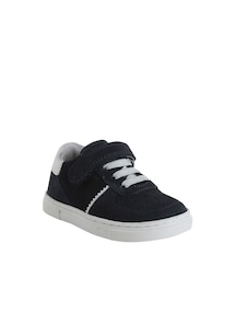 Baby Ledersneakers mit Klett und elastischer Schnürung