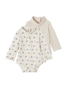 2er-Pack Baby Bodys, Langarm