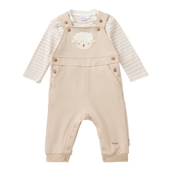 2-tlg. Set Latzhose mit Shirt Schaf