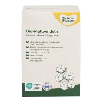 5er-Pack Bio-Mullwindeln