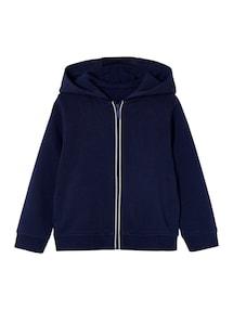 Kapuzensweatjacke Mädchen BASIC, Recycling-Baumwolle