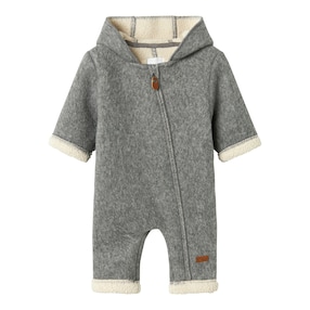 Overall mit Kapuze Wollwalk-Optik Teddyfell