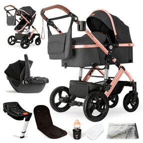 Kinderwagen Nizza + Babyschale + Isofix-Station