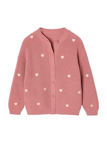 Mädchen Strickjacke mit kleinen Stickereien