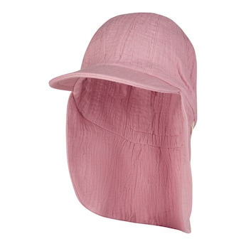 Musselin-Schirmmütze mit Nacken- und UV-Schutz
