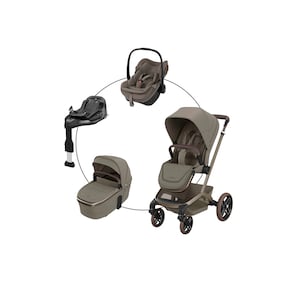 Kombikinderwagen Fame Travel-Set ink. Babyschale Pebble Slide Pro und Isofix-Basis Familyfix Slide Pro