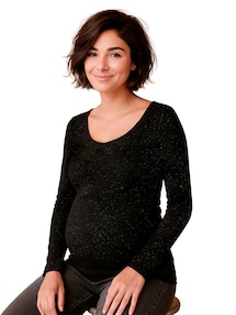 Umstandsshirt mit Glanzeffekt