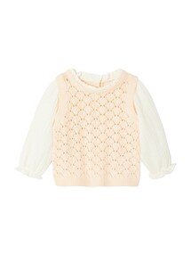 Baby 2-in-1 Pullunder und Bluse, Lageneffekt für Mädchen