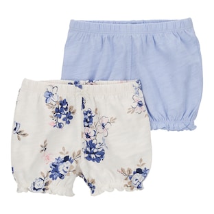 2er-Pack Shorts Rüschen Blumen