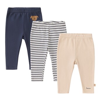 3er-Pack Leggings Ringel Hund